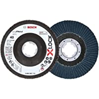 Bosch Professional 260925C112 Disco de láminas X-Lock- Ø: 115 mm- Grano K40- diámetro del Orificio Ø 22-23 mm- acodado…